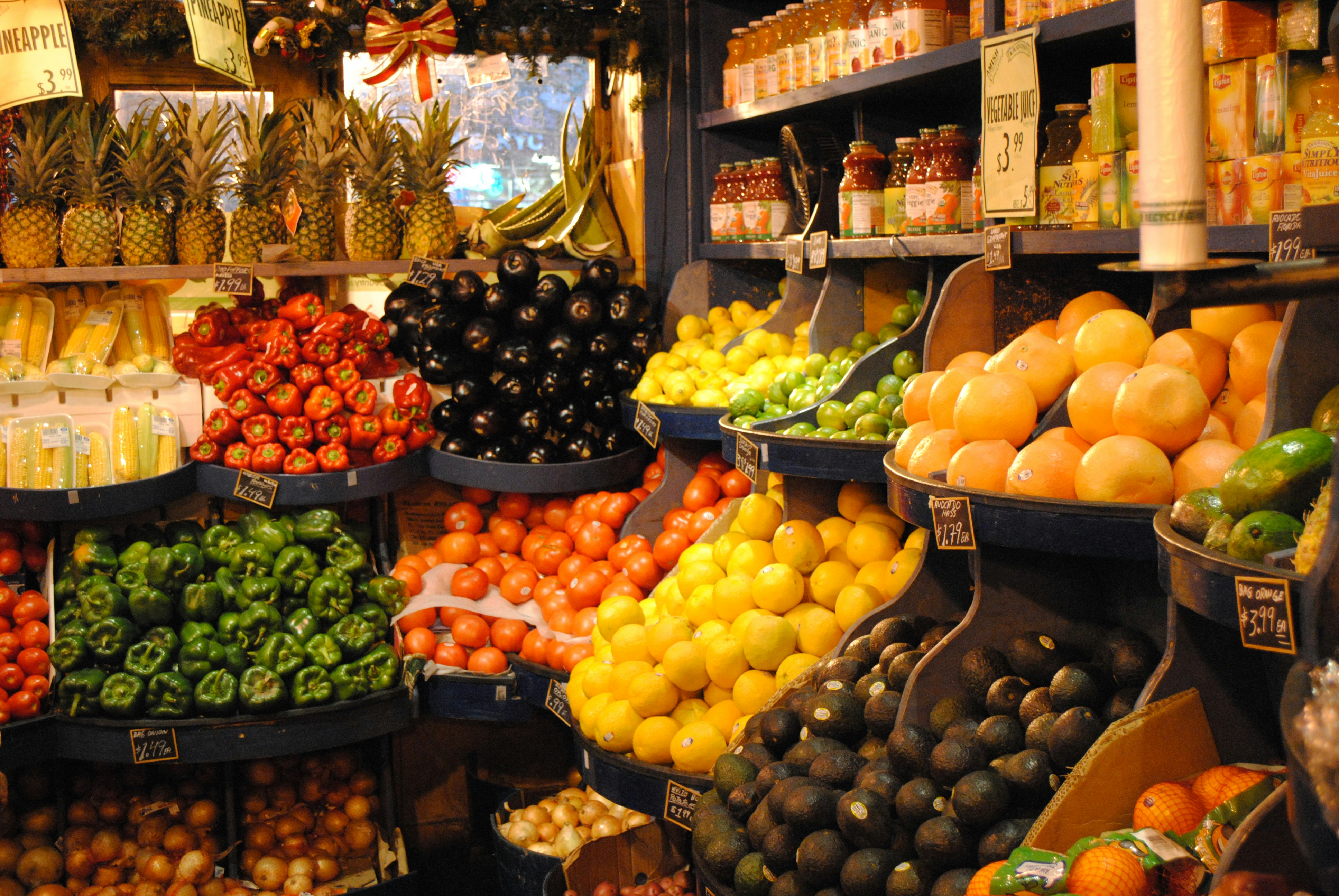 Fresh Mediterranean diet grocery ingredients