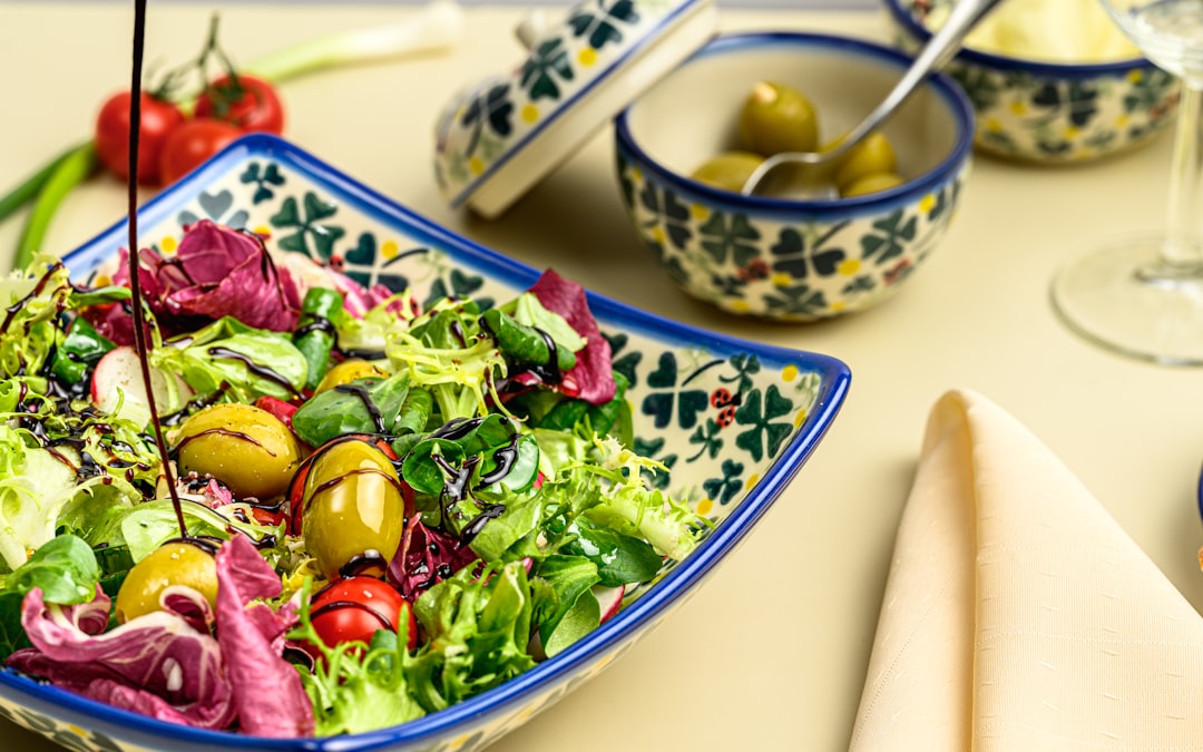 Classic Greek Salad with fresh tomatoes, cucumbers, feta cheese and olives